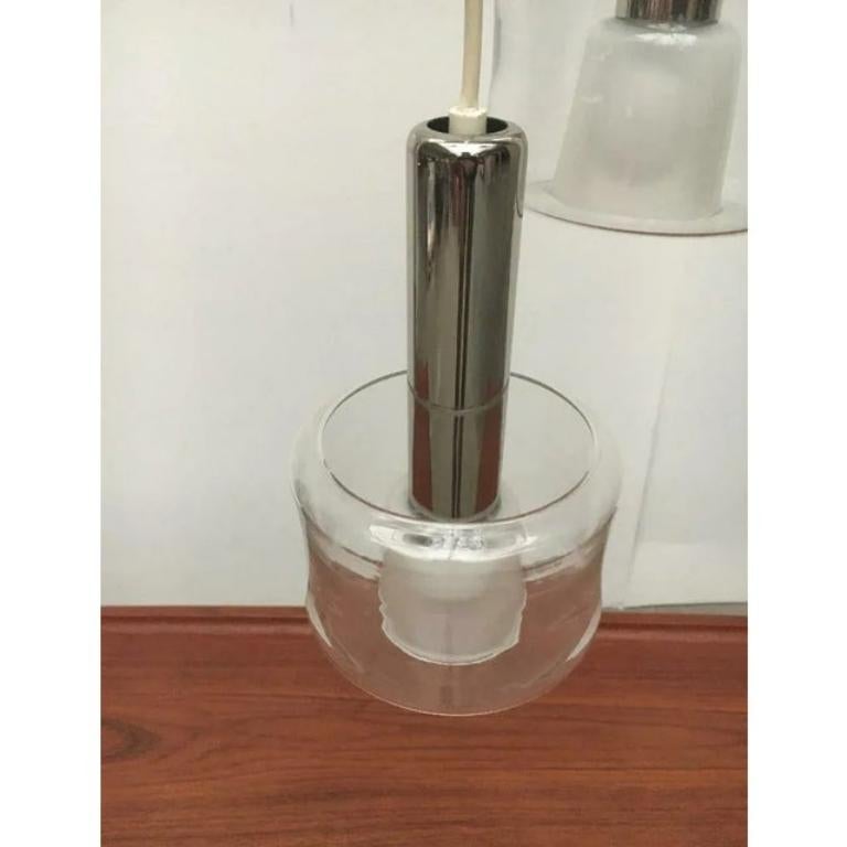 Lampada a sospensione a cascata in vetro e cromo di Space AGE del 1960 in vendita 4