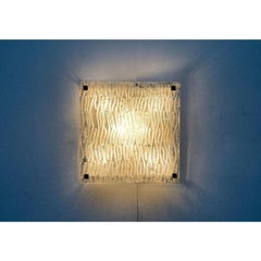 Mid-Century Space Age Chrome and Ice Glass Wall Lamp, 1960s