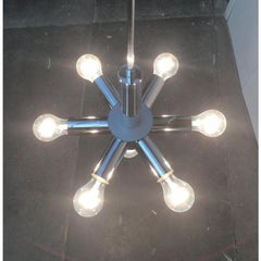 Mid-Century Space Age Chrome Ceiling Lamp