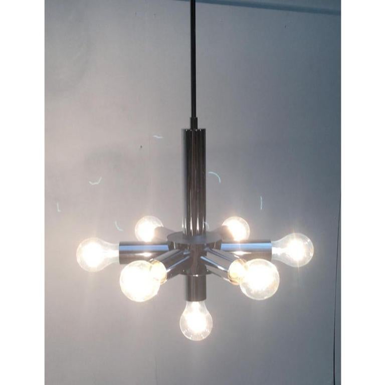 Mid-Century moderno Lampada da soffitto in cromo Space AGE di metà secolo in vendita