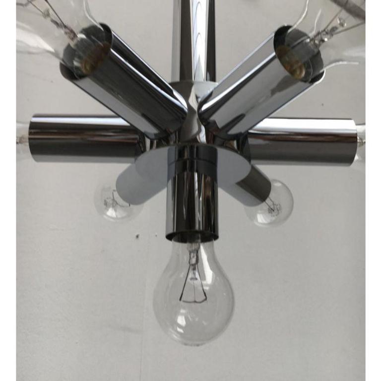 Lampada da soffitto in cromo Space AGE di metà secolo in vendita 1