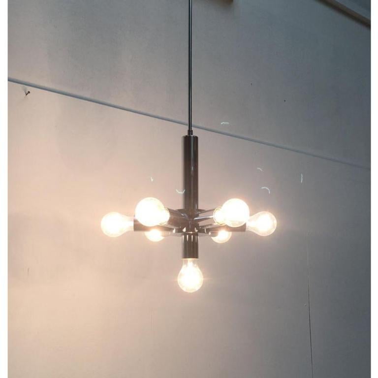 Lampada da soffitto in cromo Space AGE di metà secolo in vendita 2