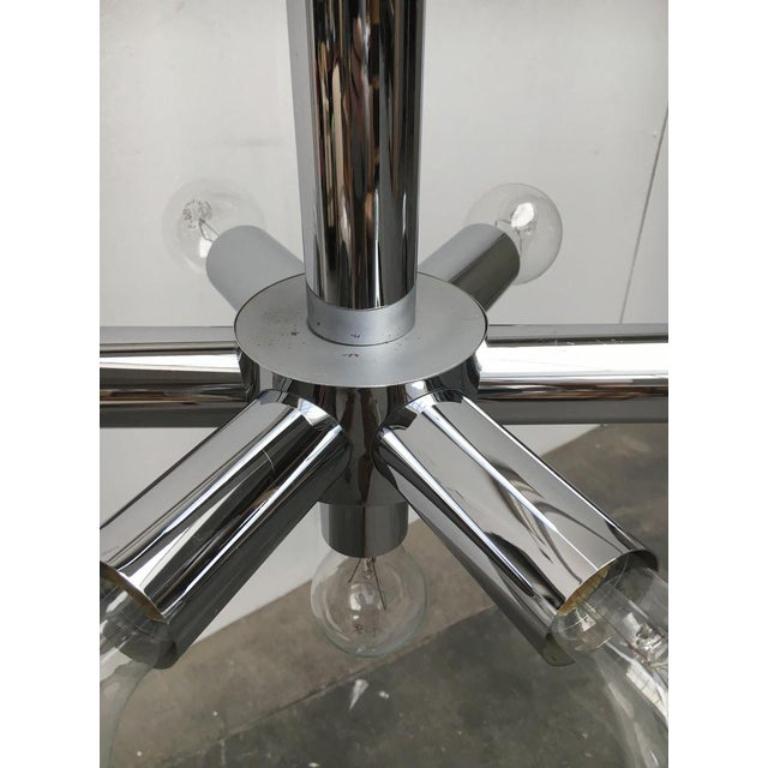 Lampada da soffitto in cromo Space AGE di metà secolo in vendita 3