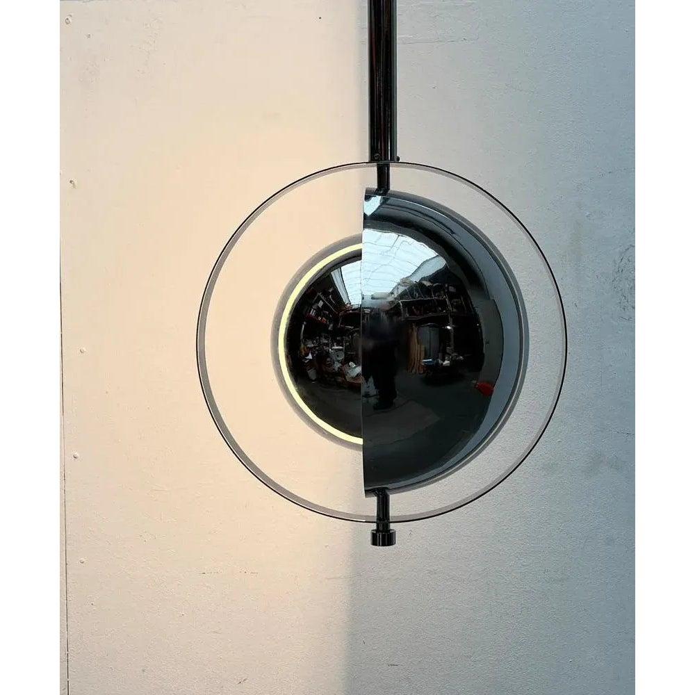Metallo Lampada da soffitto The Eclipse Chrome di metà secolo, anni '60 in vendita