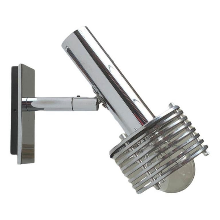 Mid-Century Space Age Chrome Wall Lamp, 1960s