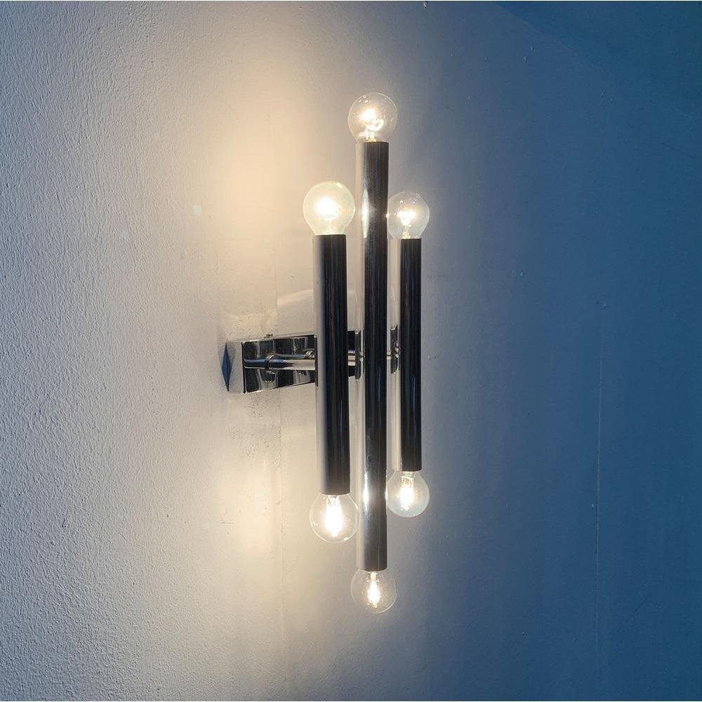 Mid-Century moderno Lampada da parete cromata Space AGE di metà secolo in vendita
