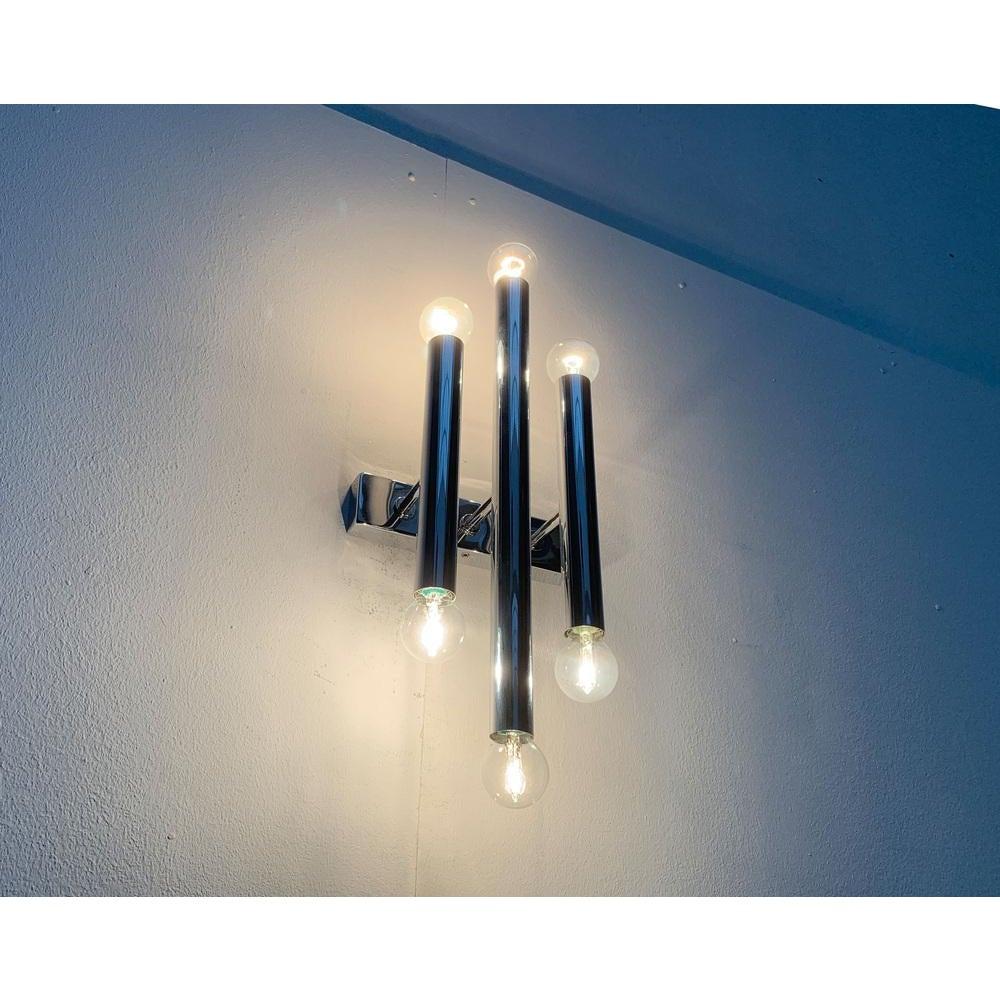 Lampada da parete cromata Space AGE di metà secolo in vendita 3