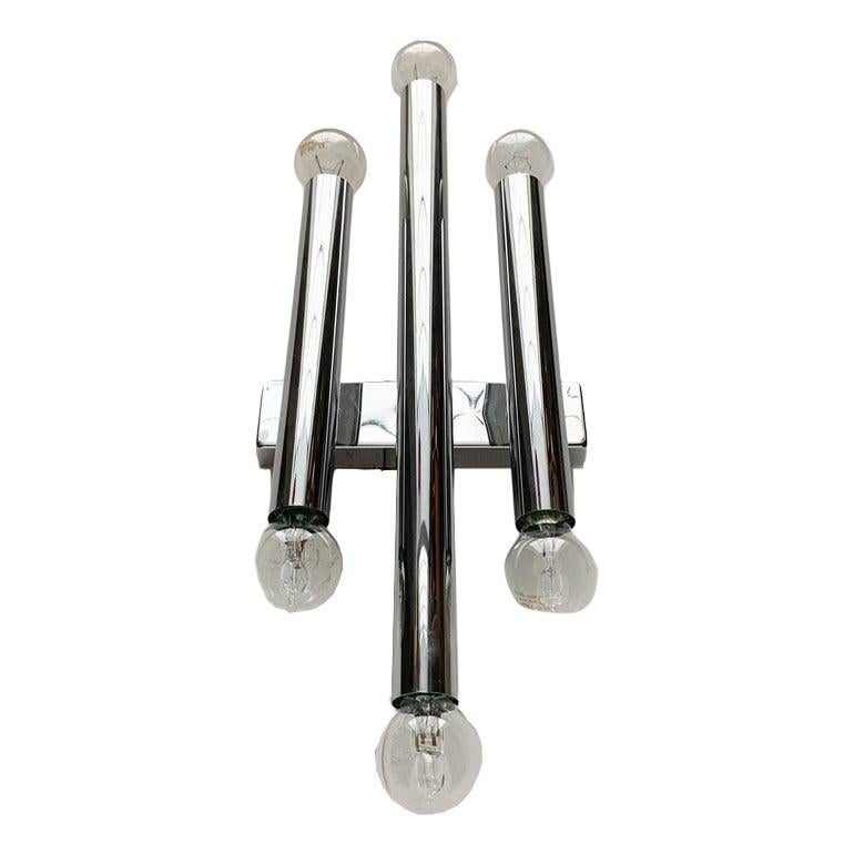 Mid-Century Space Age Chrome Wall Lamp