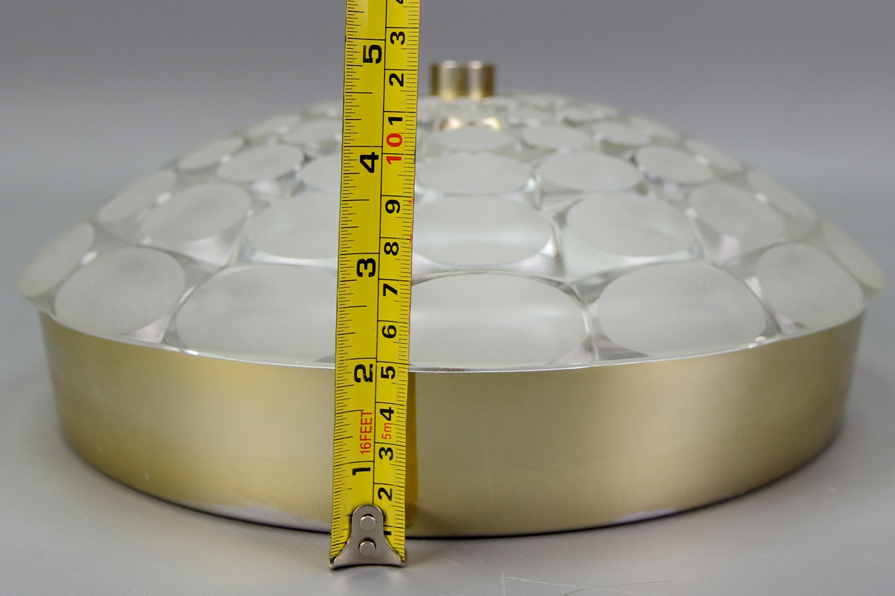 Lampe murale ou encastrée ronde en verre clair et dépoli du milieu du siècle A Space en vente 7