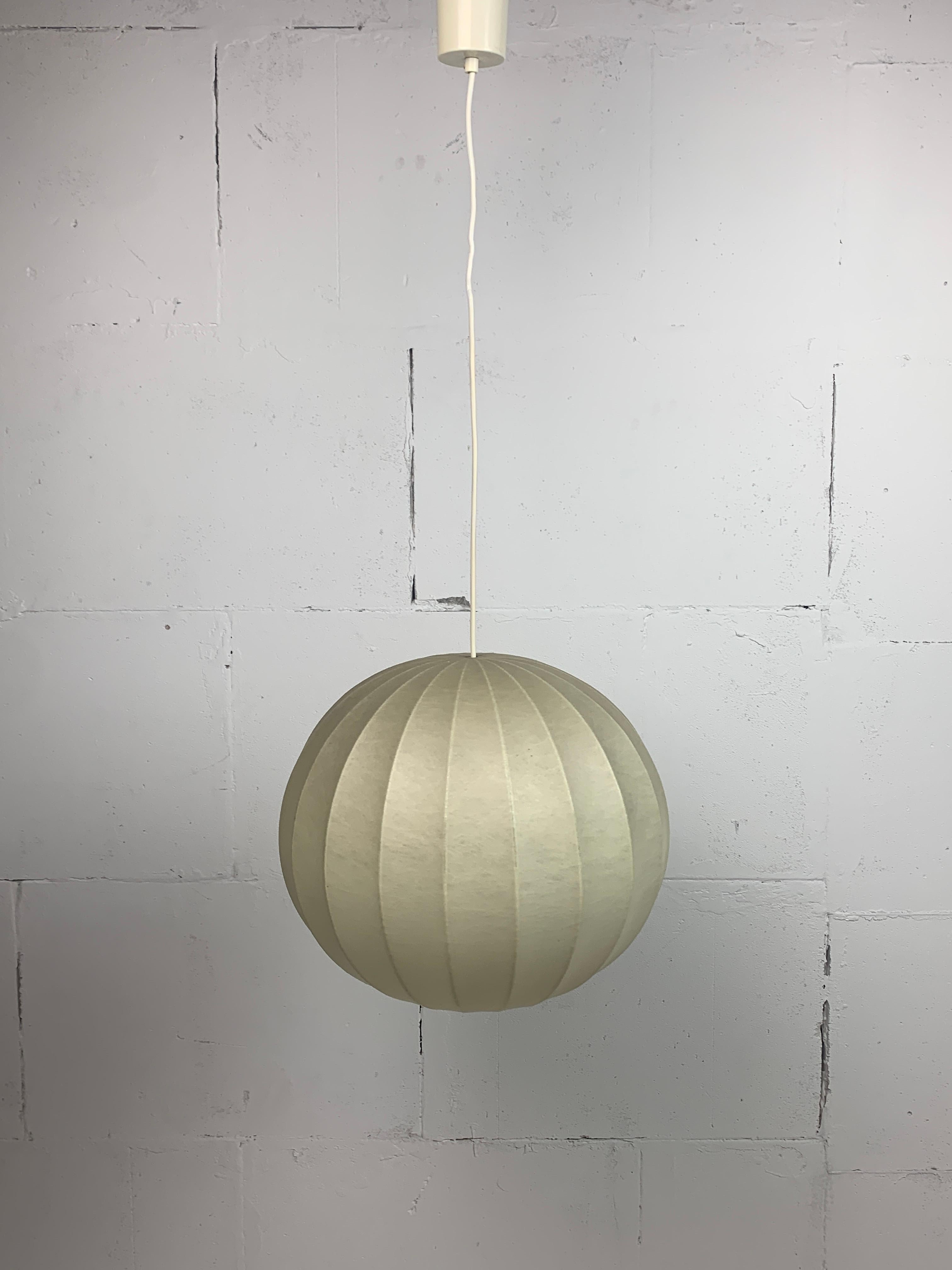 Resin Mid-Century Space Age Cocoon Hanging Pendant Lamp, 1960s