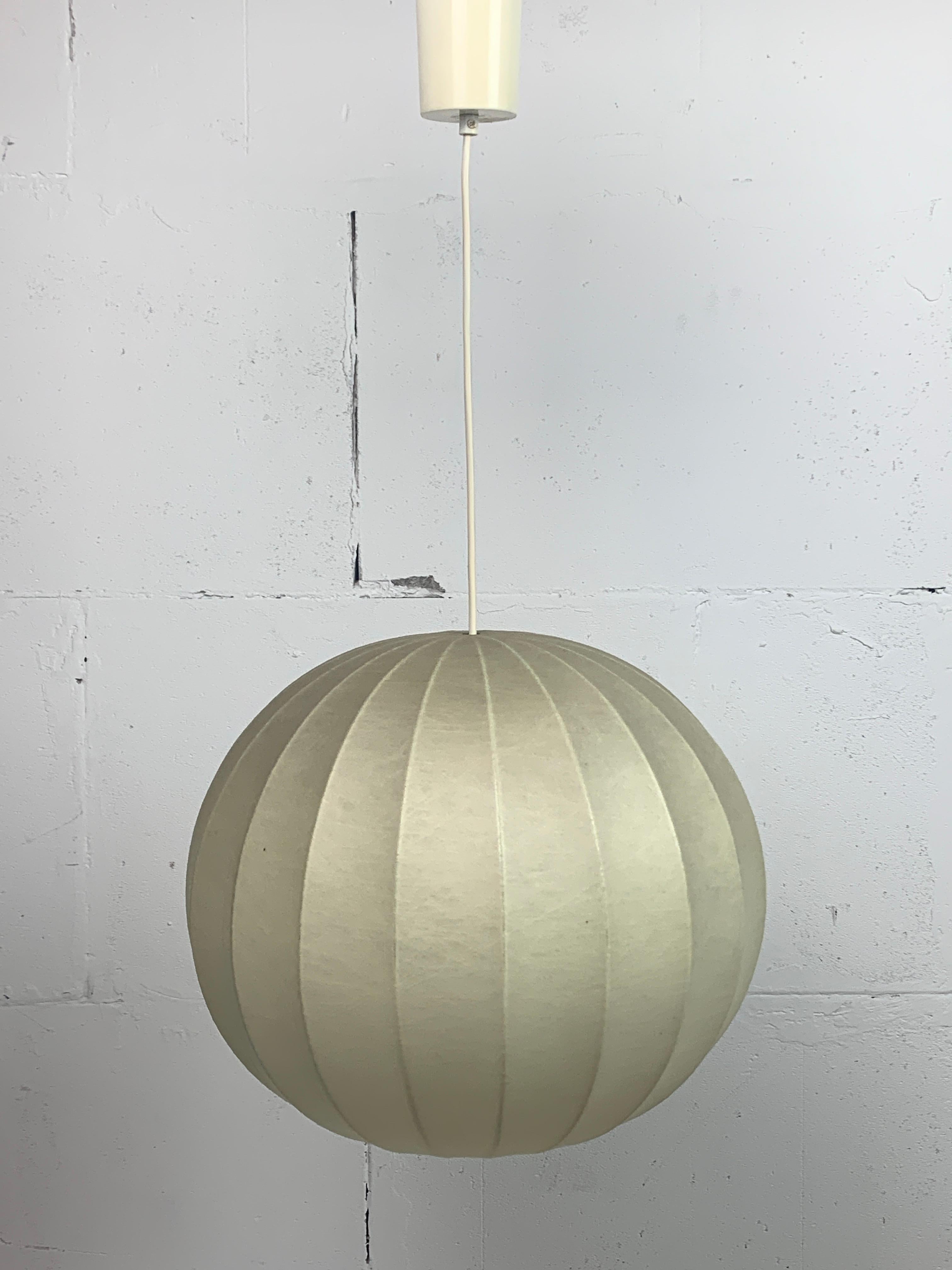Mid-Century Space Age Cocoon Hanging Pendant Lamp, 1960s 1