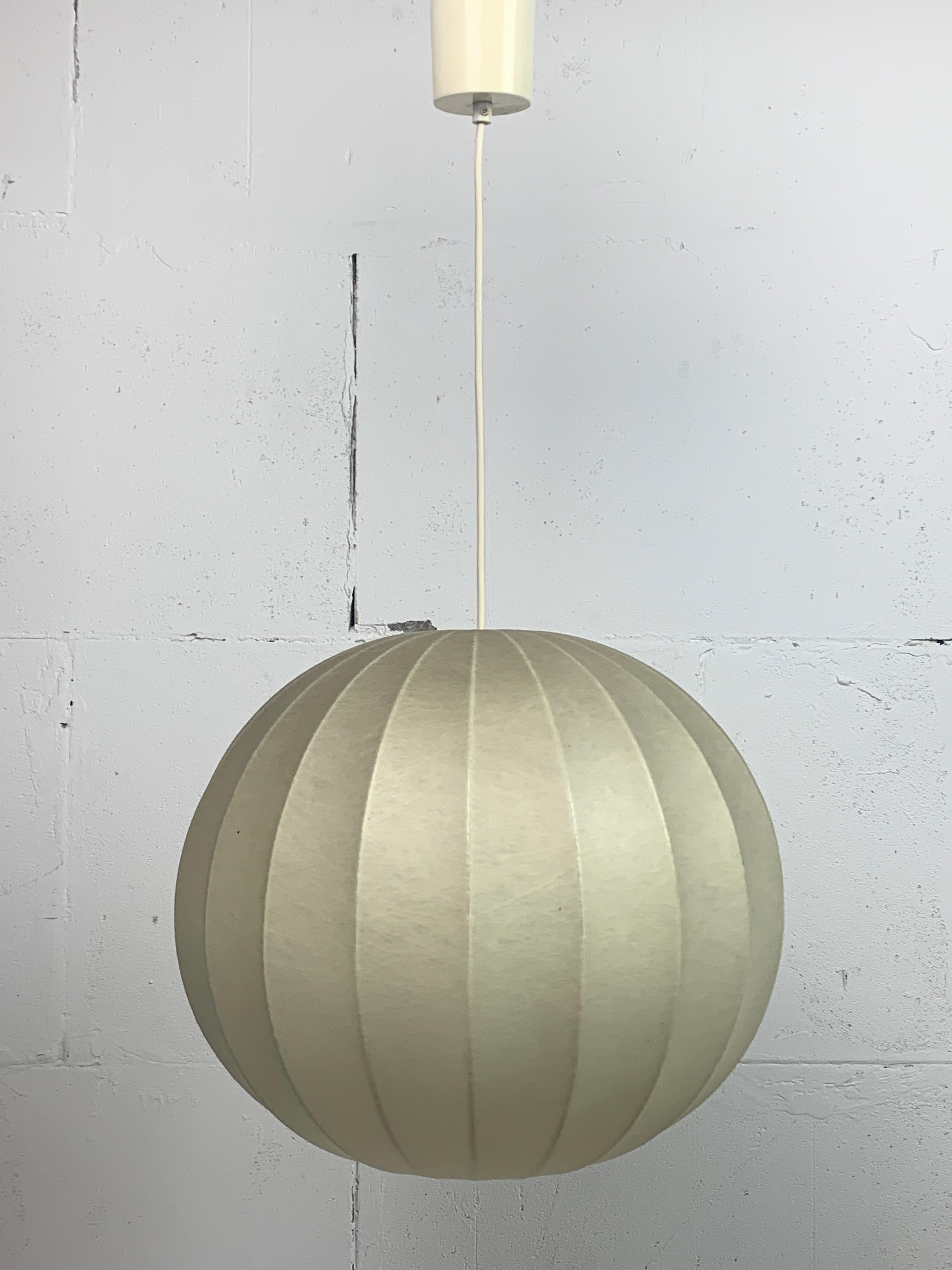 Mid-Century Space Age Cocoon Hanging Pendant Lamp, 1960s 2