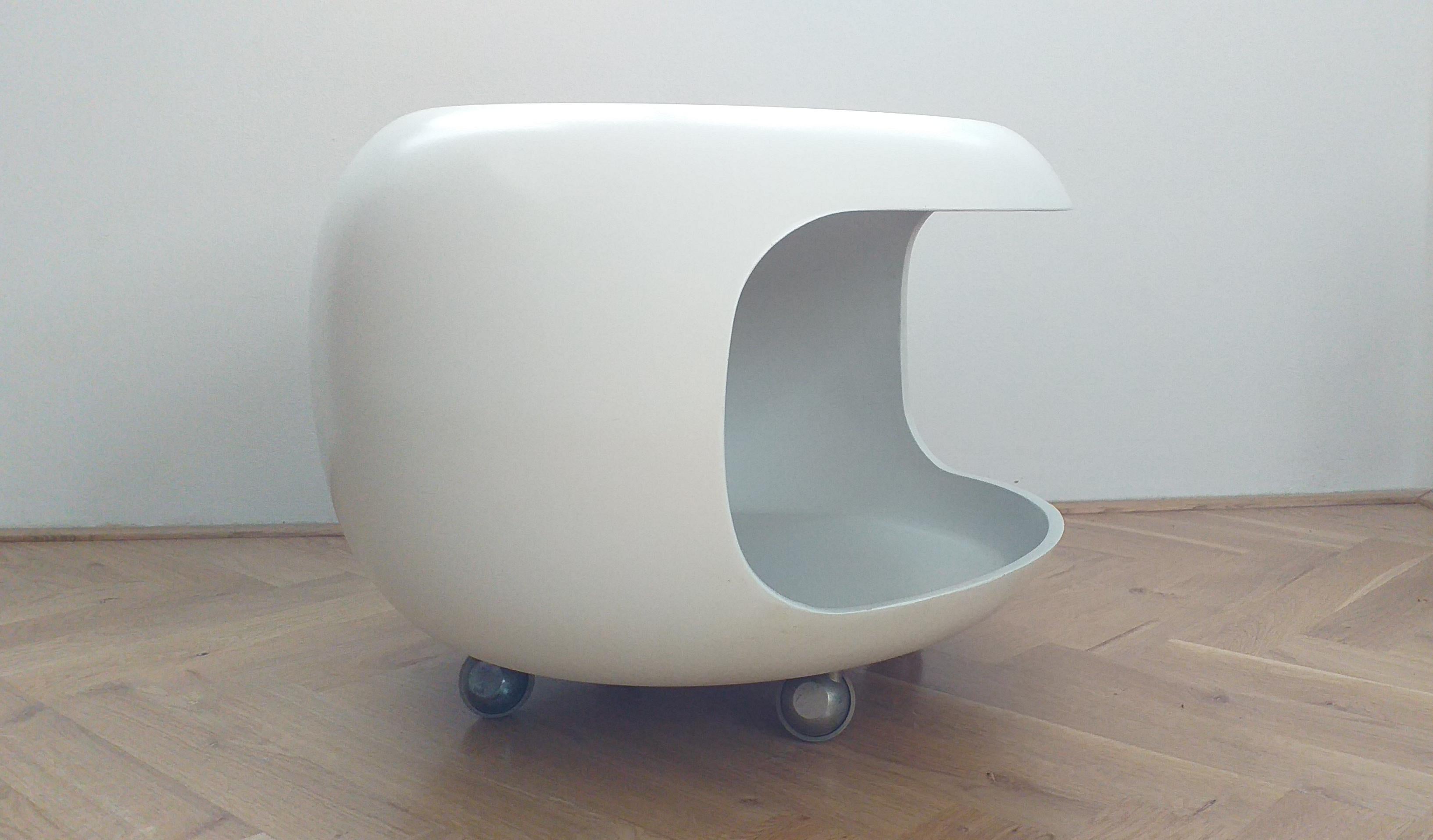 Midcentury Space Age Coffee or Side Table, 1970s In Good Condition In Praha, CZ
