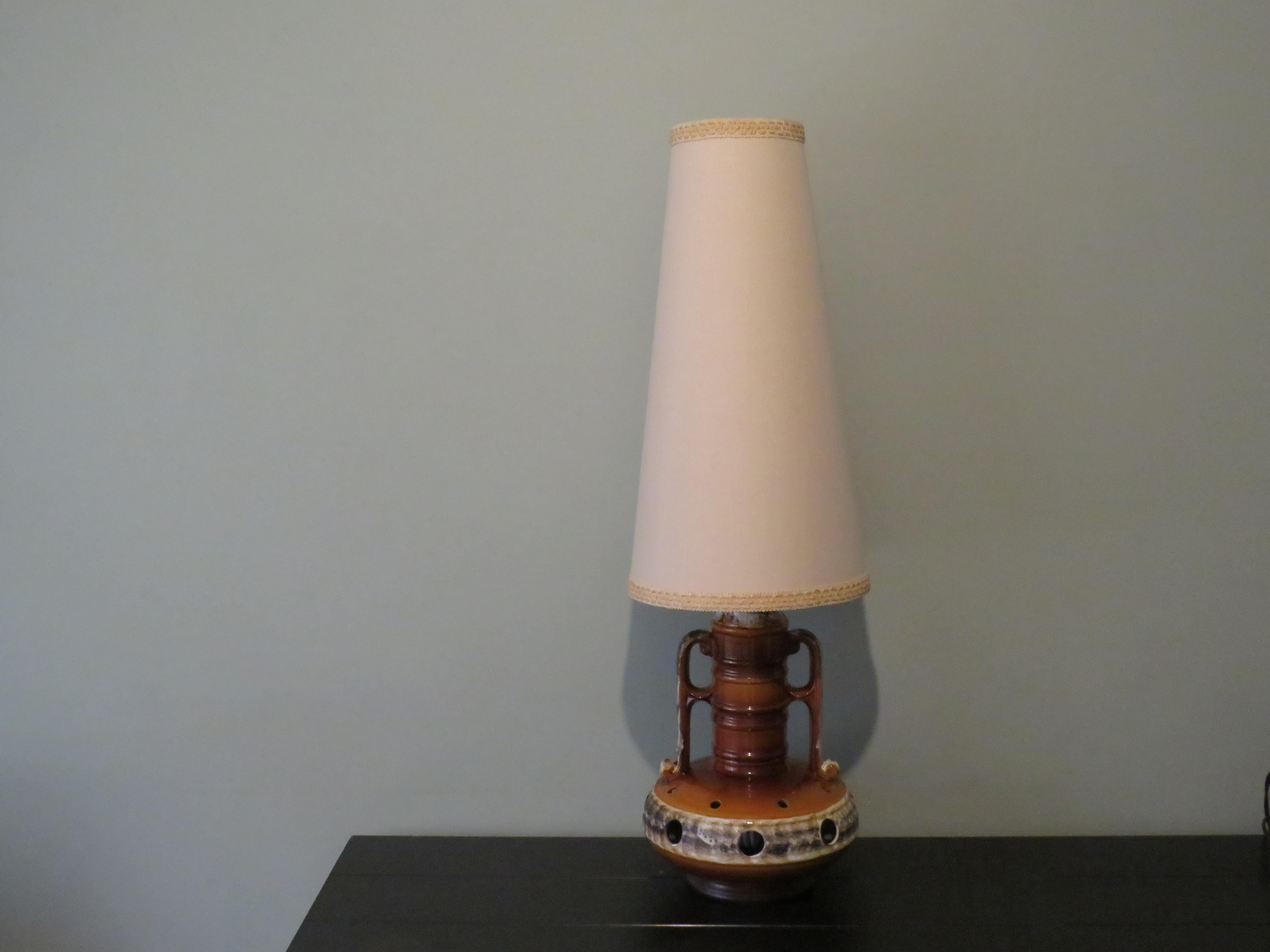German Mid Century, Space Age 'Fat Lava' Ceramic Floor Lamp 1960s For Sale