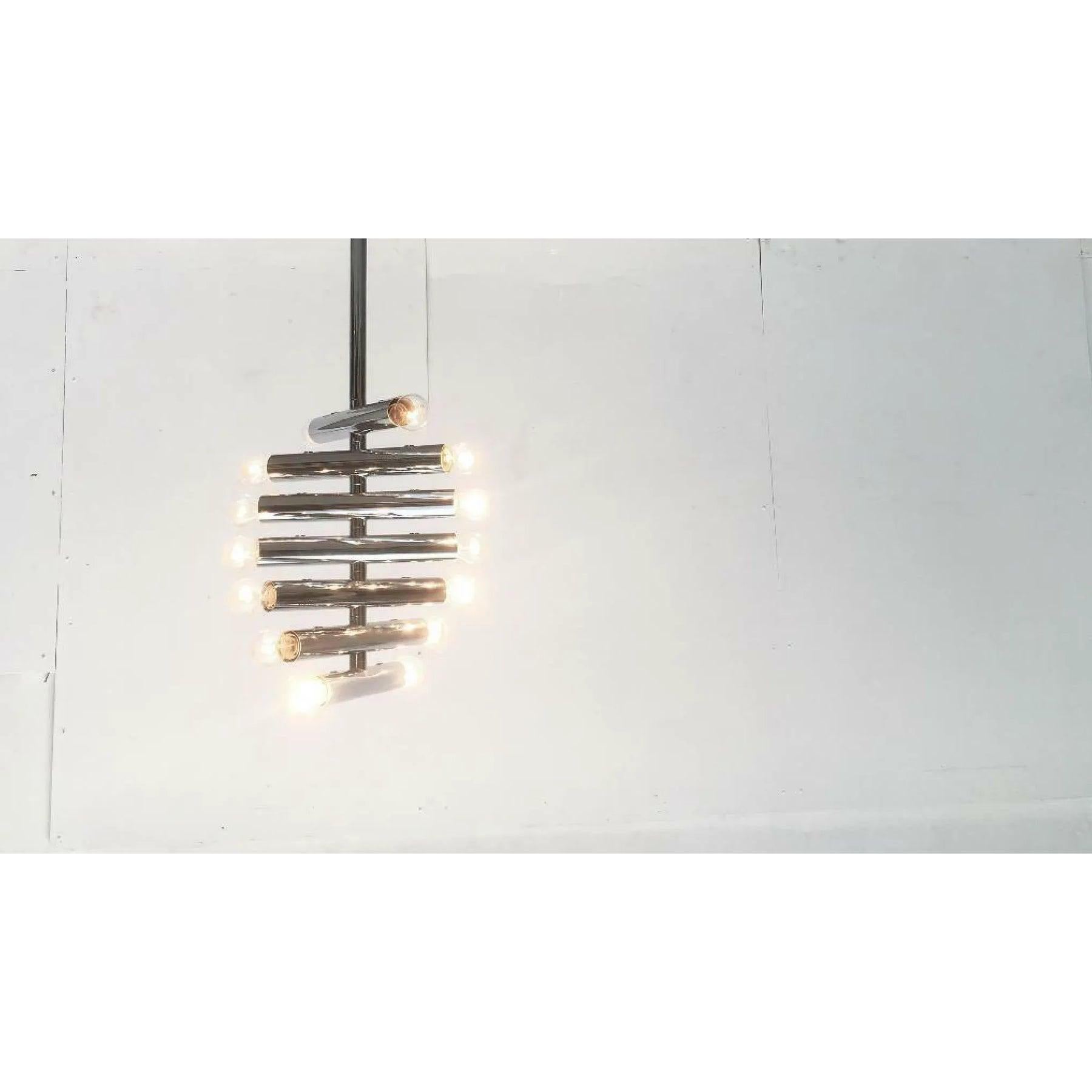 Lampada da soffitto flessibile in cromo di metà secolo, Space AGE, anni '60 in vendita 2