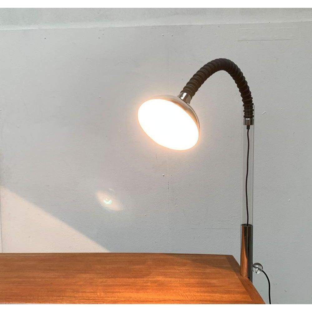 Mid-Century Space Age Flexible Rubber Hose Table Clamp Lamp from Cosack, 1960s In Excellent Condition For Sale In Hamburg, DE