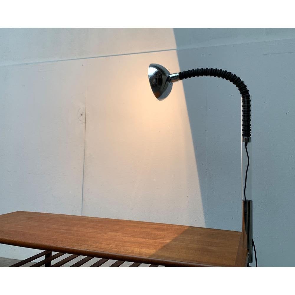 Metal Mid-Century Space Age Flexible Rubber Hose Table Clamp Lamp from Cosack, 1960s For Sale