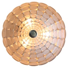 Runde Einbaubeleuchtung aus Milchglas aus der Mitte des Jahrhunderts Space Age  J.T. Kalmar Österreich 1960