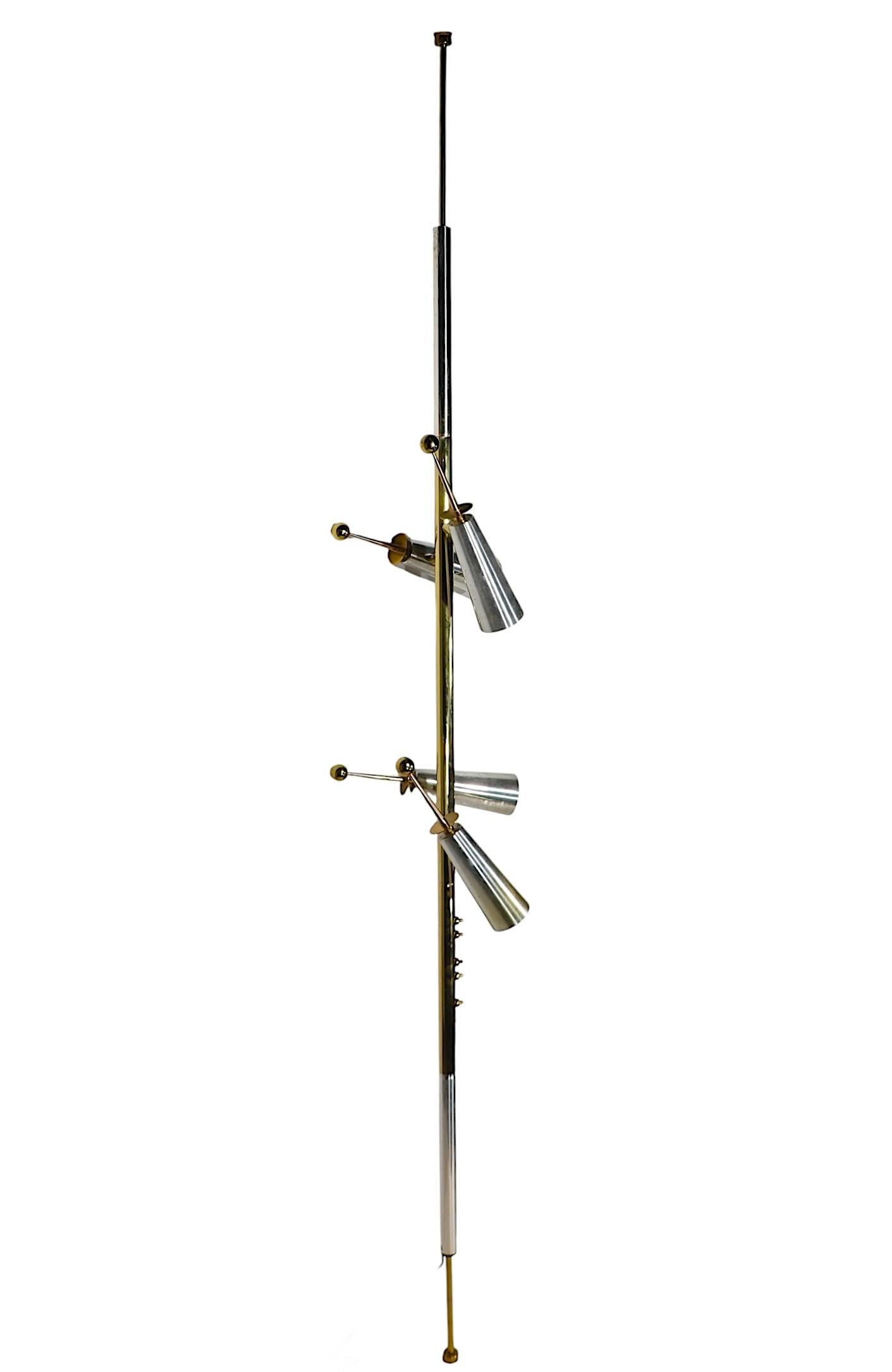 Mid Century Space Age  Futura Tension Floor Lamp by Raymond Loewy for Stiffel For Sale 4