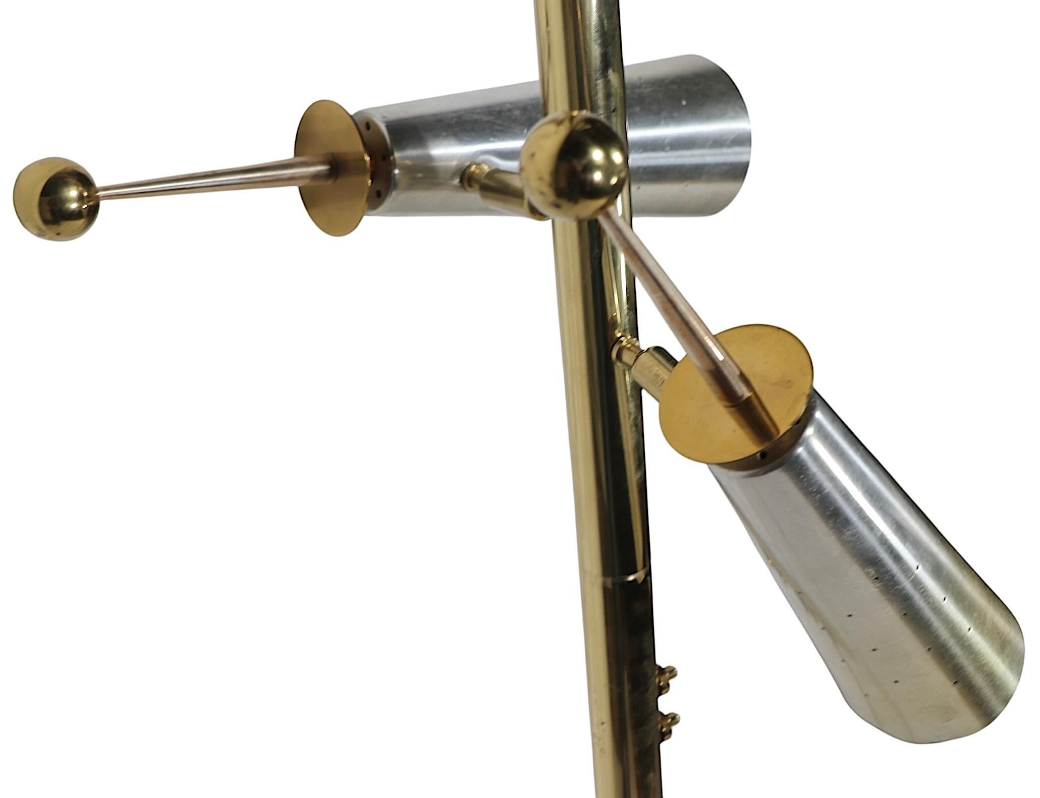 Mid Century Space Age  Futura Tension Floor Lamp by Raymond Loewy for Stiffel For Sale 7