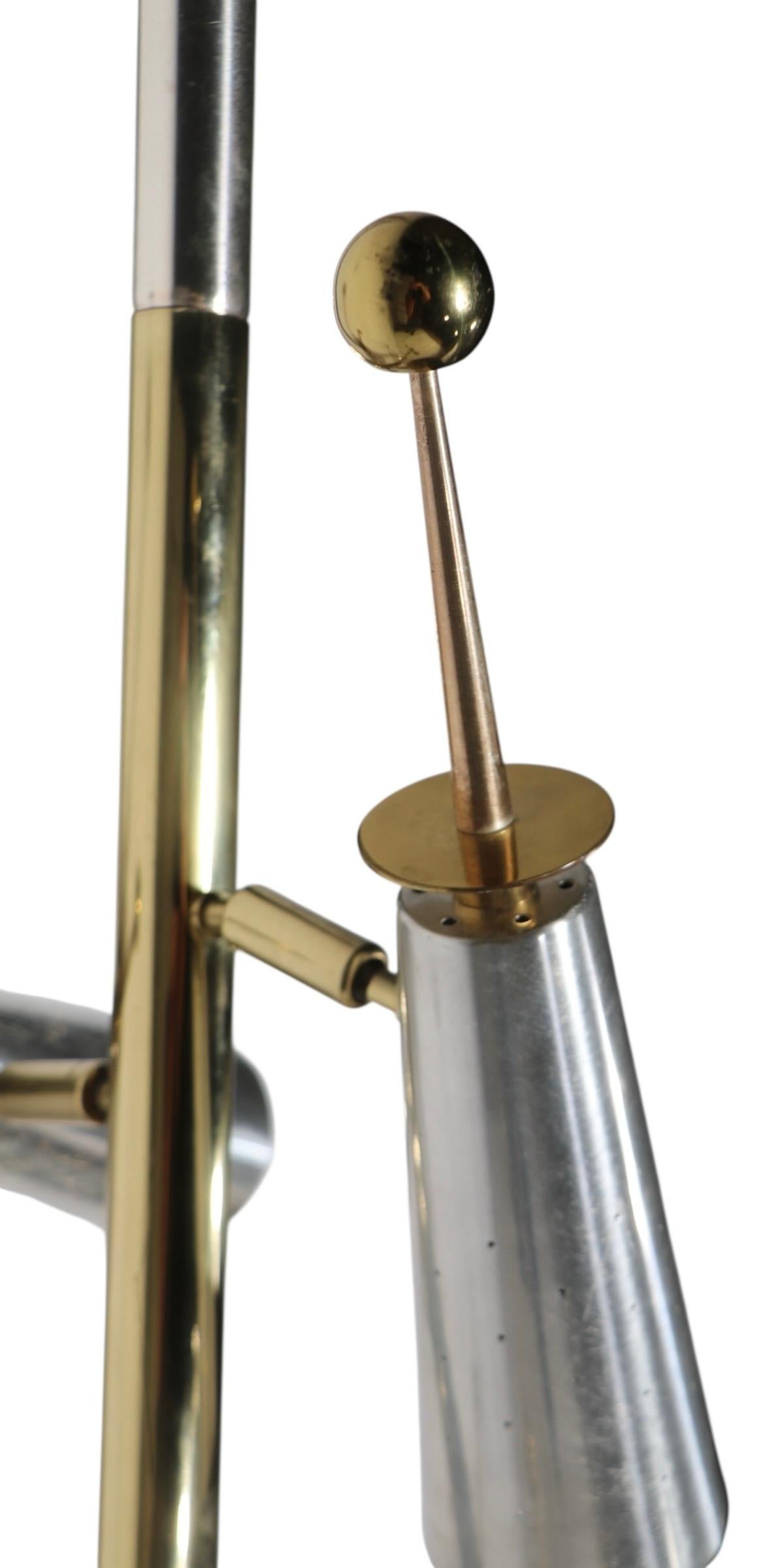 Mid Century Space Age  Futura Tension Floor Lamp by Raymond Loewy for Stiffel For Sale 11