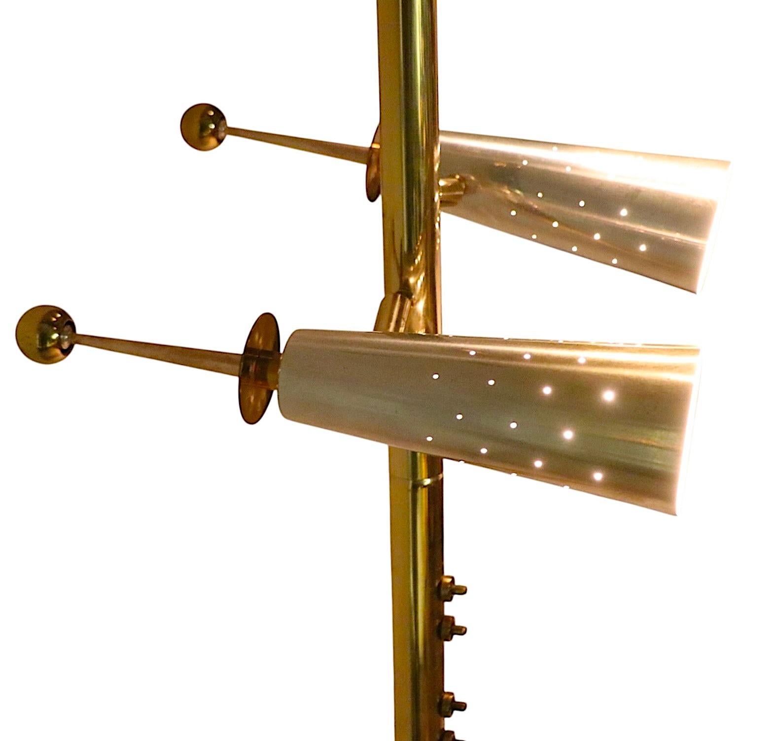American Mid Century Space Age  Futura Tension Floor Lamp by Raymond Loewy for Stiffel For Sale