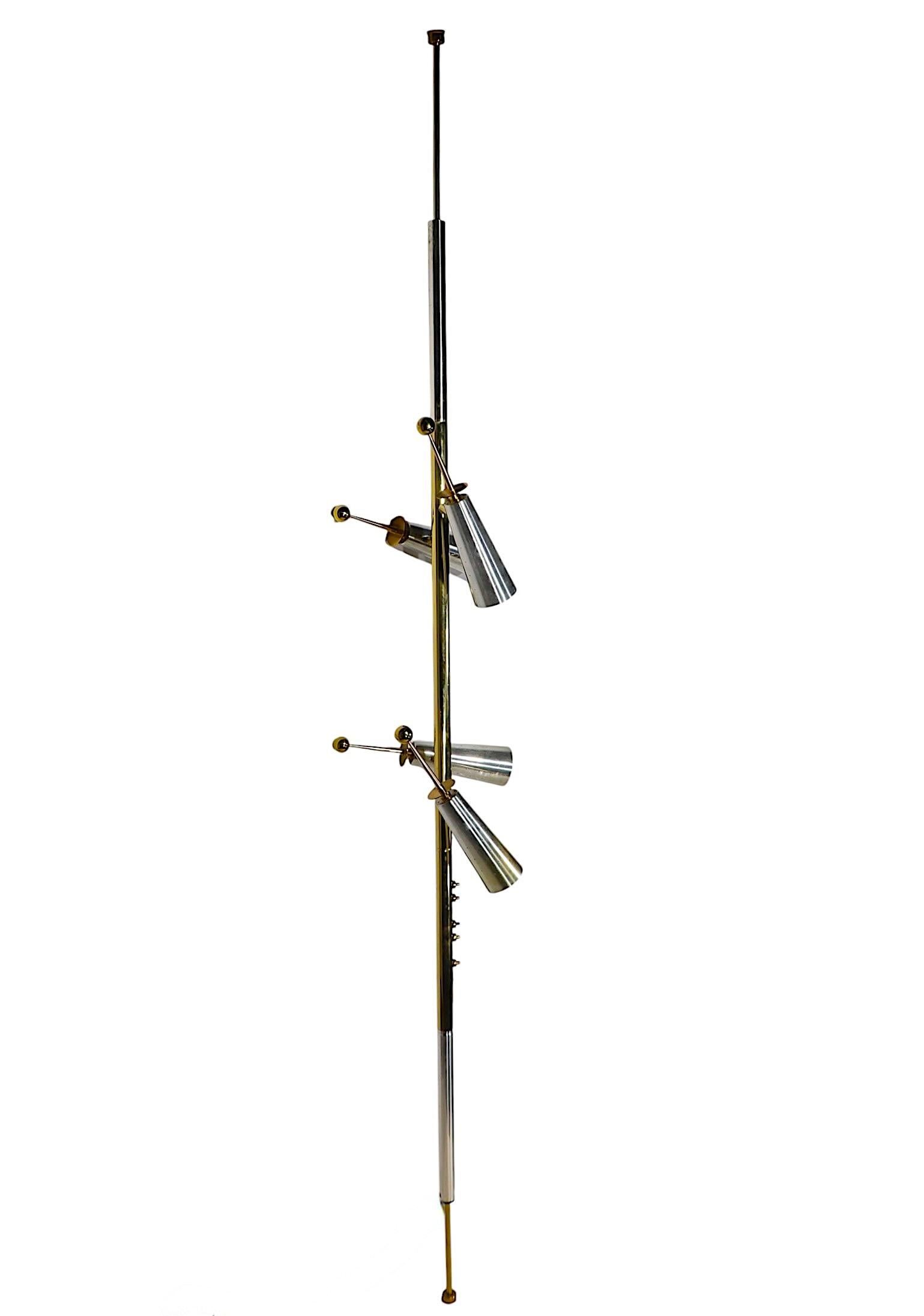 20th Century Mid Century Space Age  Futura Tension Floor Lamp by Raymond Loewy for Stiffel For Sale