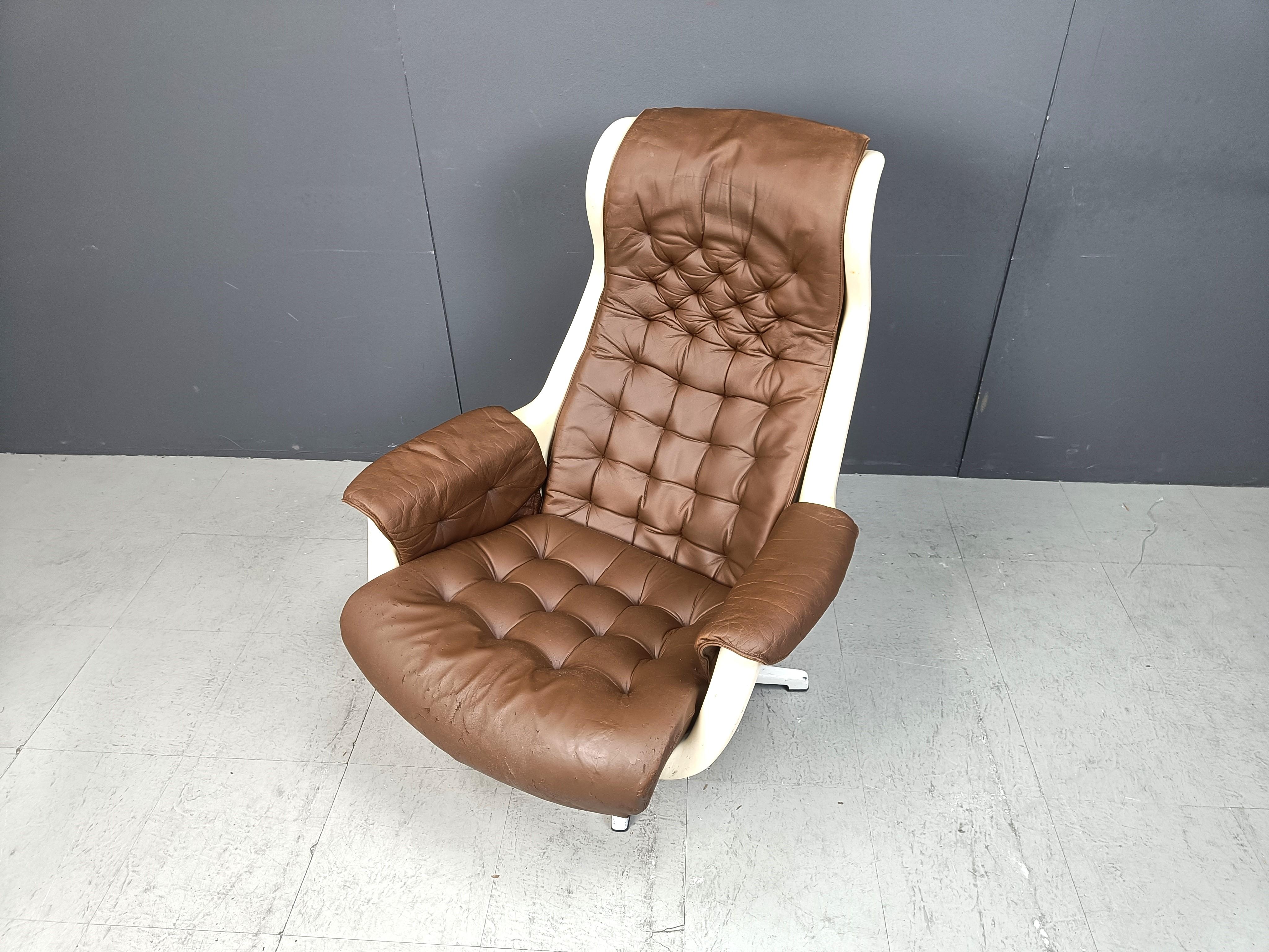 Mid-Century Space Age Galaxy Armchair by Alf Svensson for Dux, 1968 For Sale 5