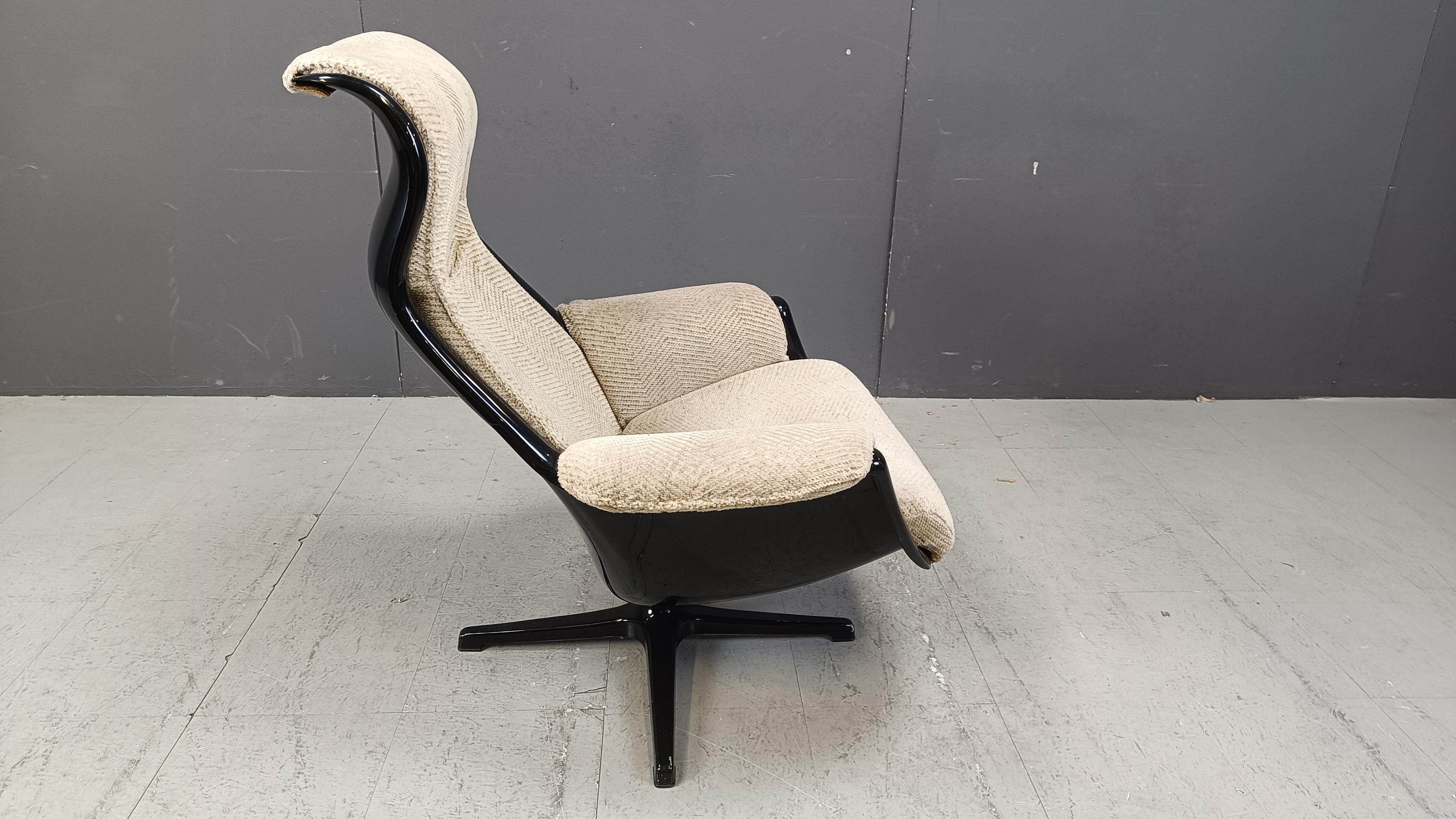 Suédois Fauteuil Galaxy de l'ère spatiale du milieu du siècle dernier par Alf Svensson pour Dux, 1968 en vente