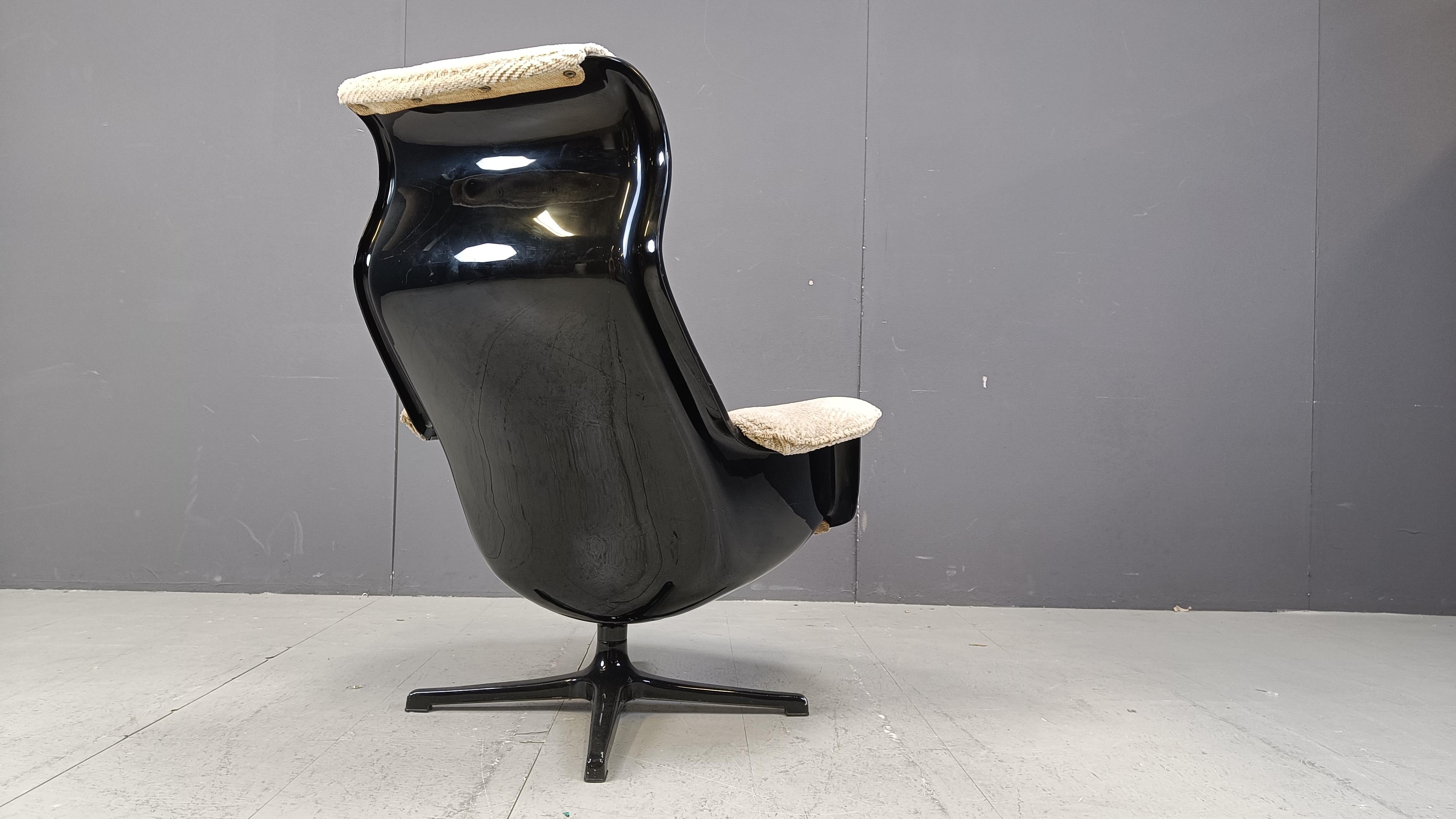 Fauteuil Galaxy de l'ère spatiale du milieu du siècle dernier par Alf Svensson pour Dux, 1968 Bon état - En vente à Leuven, Vlaams Gewest