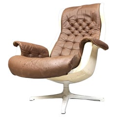 Sillón Galaxy de la Era Espacial de mediados de siglo, Alf Svensson para Dux, 1968