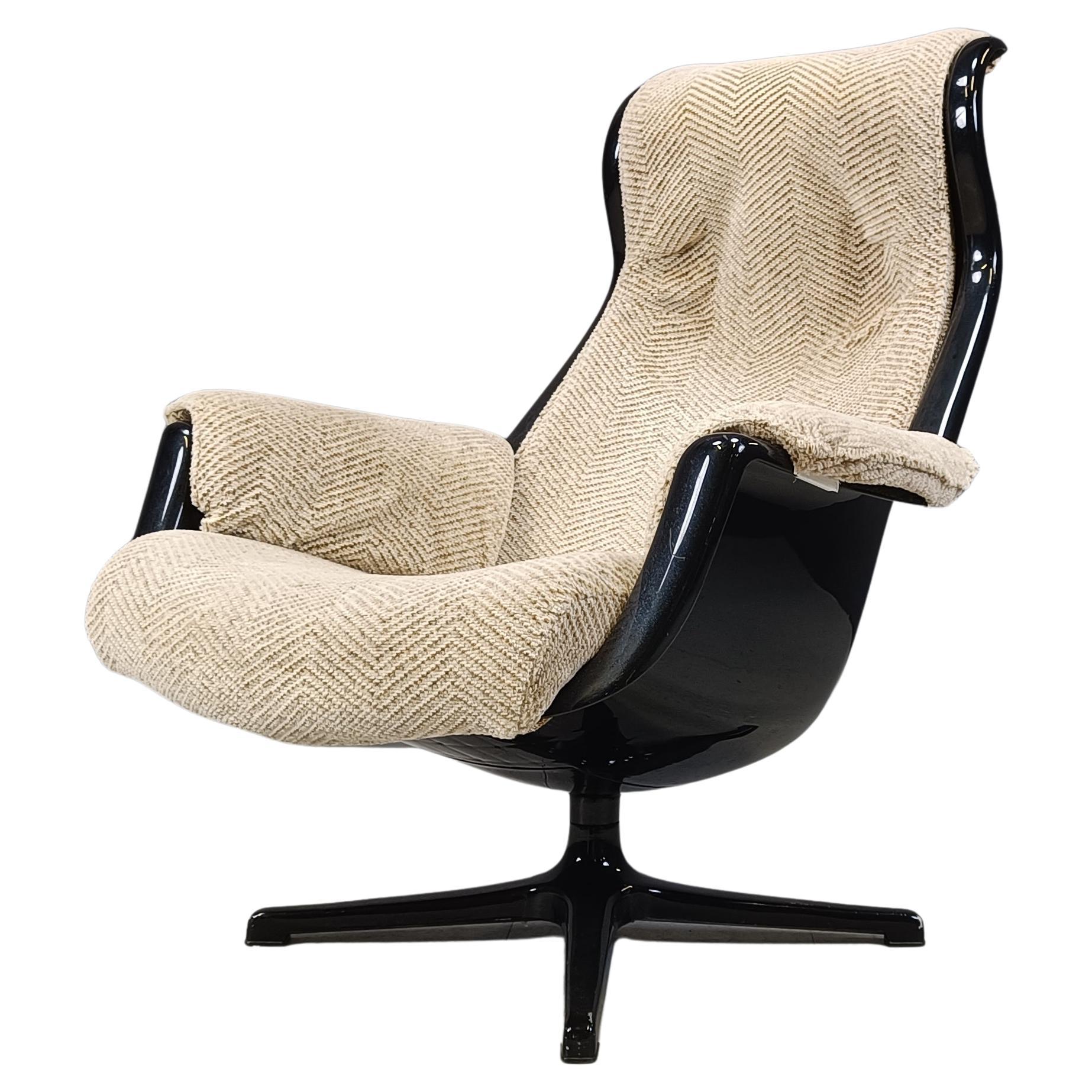Fauteuil Galaxy de l'ère spatiale du milieu du siècle dernier par Alf Svensson pour Dux, 1968