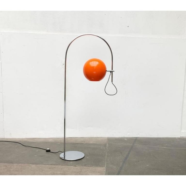 Lampada da terra tedesca ad arco di WILA, metà secolo, anni 60 in vendita 2
