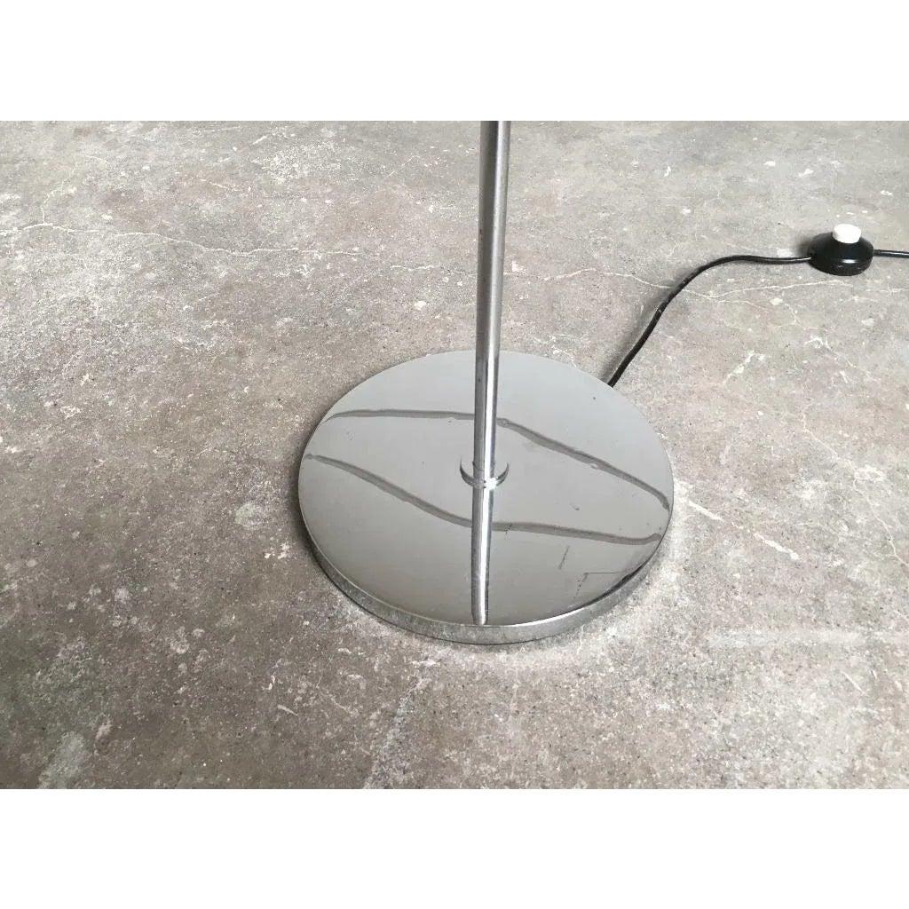 Lampada da terra tedesca Space AGE di metà secolo in cromo e vetro di Hustadt Leuchten in vendita 5