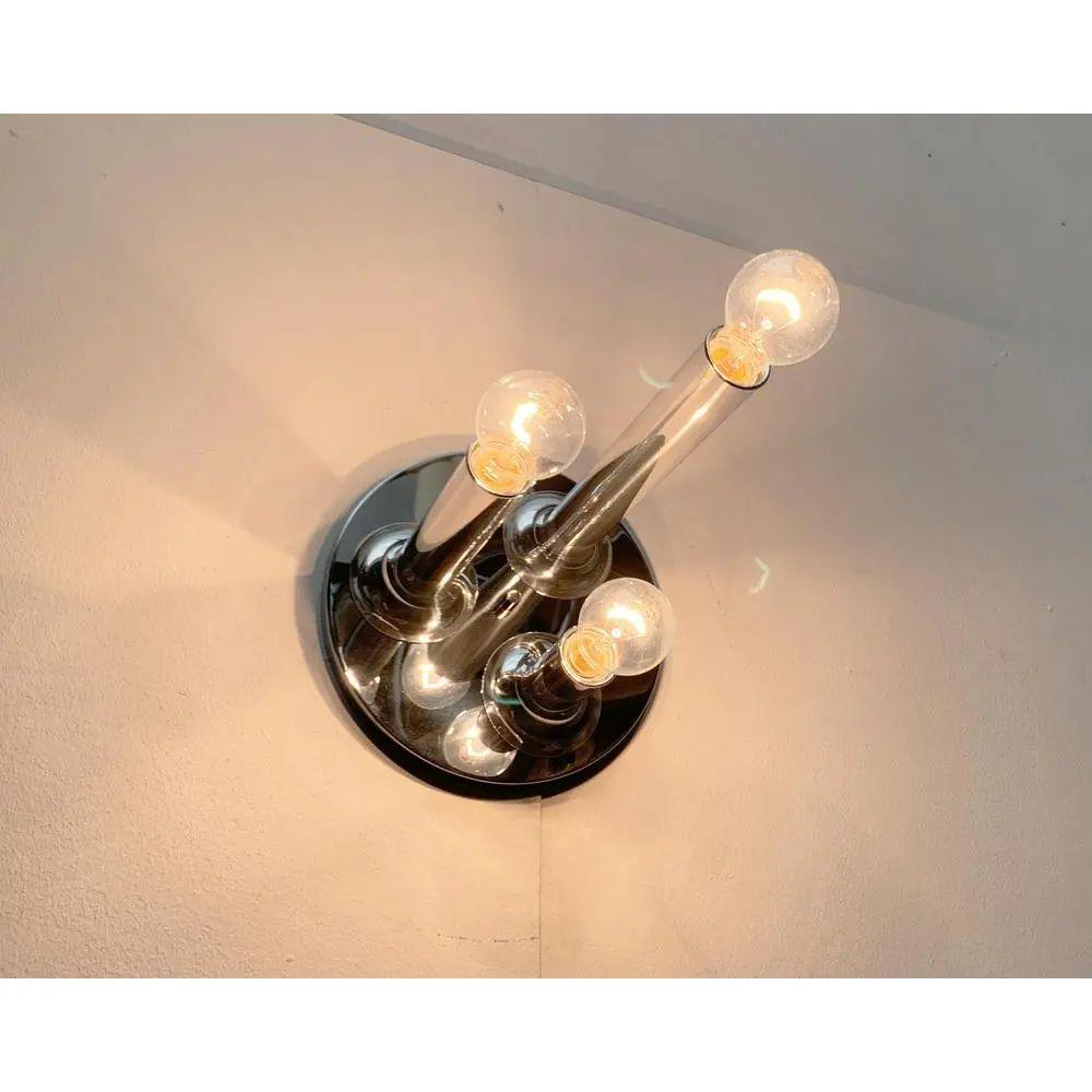 Mid-Century moderno Lampada da soffitto tedesca in cromo di Cosack, metà secolo, anni '60 in vendita