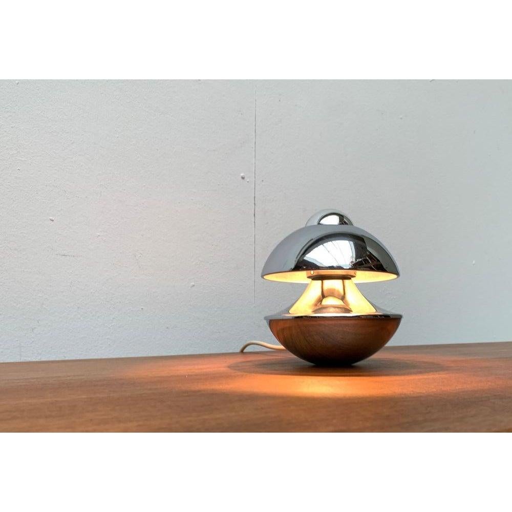 Mid-Century Space Age German Chrome Mushroom Table or Wall Lamp, 1970s For Sale 5