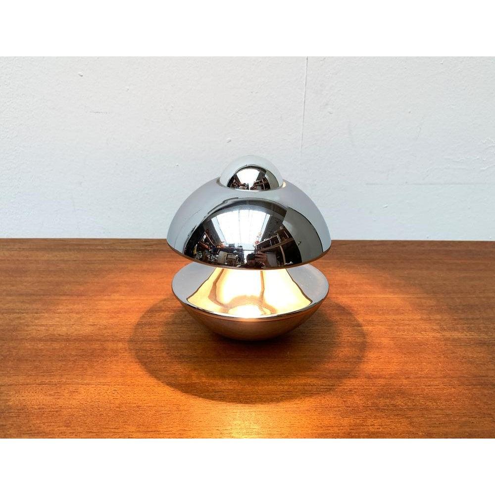 20th Century Mid-Century Space Age German Chrome Mushroom Table or Wall Lamp, 1970s For Sale