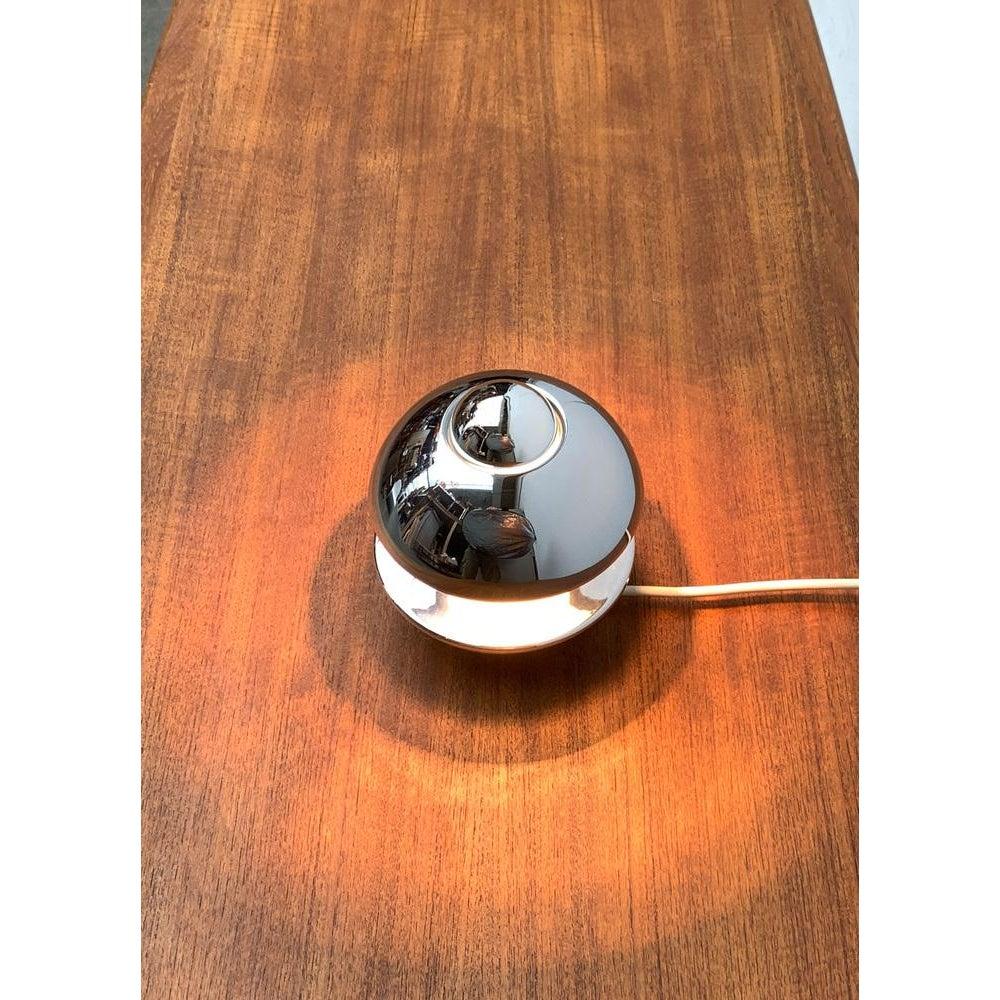 Mid-Century Space Age German Chrome Mushroom Table or Wall Lamp, 1970s For Sale 1
