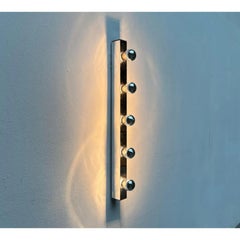 Lampada da parete di metà secolo in stile Space Age tedesco e cromo di Erco