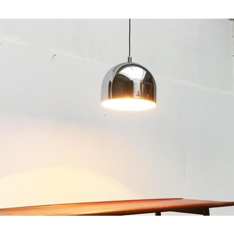 Metallo Lampada a sospensione di metà secolo in stile Space Age tedesco, modello 5561, cromo, Staff, anni '70 in vendita