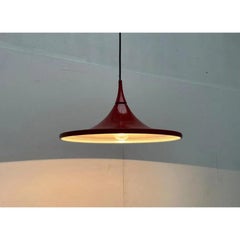Mid-Century Space Age German Red Tulip Pendant Lamp by Rolf Krüger, 1960s
