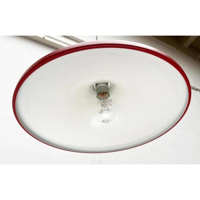 Lampada a sospensione tedesca a tulipano rosso di Rolf Krüger, 1960 in vendita 2