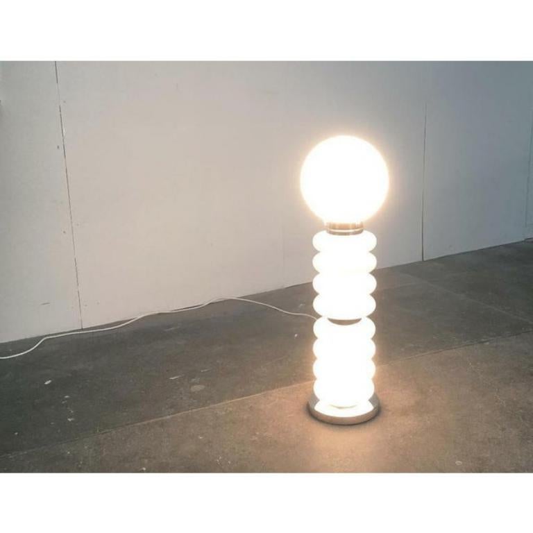 Métal Lampadaire en verre A Space du milieu du siècle par Carlo Nason pour JBS, 1960s en vente