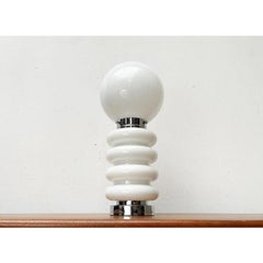 Mid-Century Space Age Glass Table Lamp by Carlo Nason for JBS, 1960s