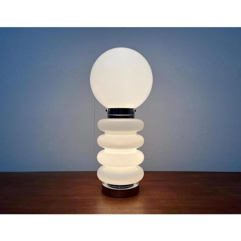 Métal Lampe de table en verre A Space du milieu du siècle par Carlo Nason pour JBS, 1960s en vente