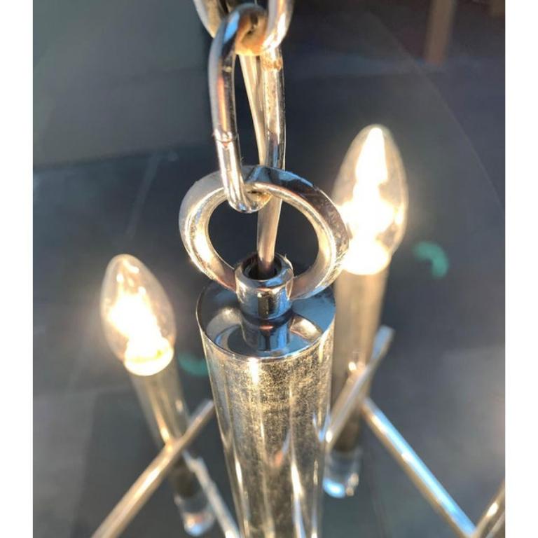 Lampadario italiano Space and Chrome e Arcyl di Gaetano Sciolari, metà del secolo scorso in vendita 5