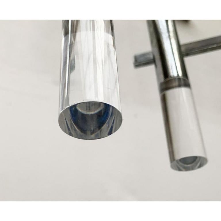 Lampadario italiano Space and Chrome e Arcyl di Gaetano Sciolari, metà del secolo scorso in vendita 1