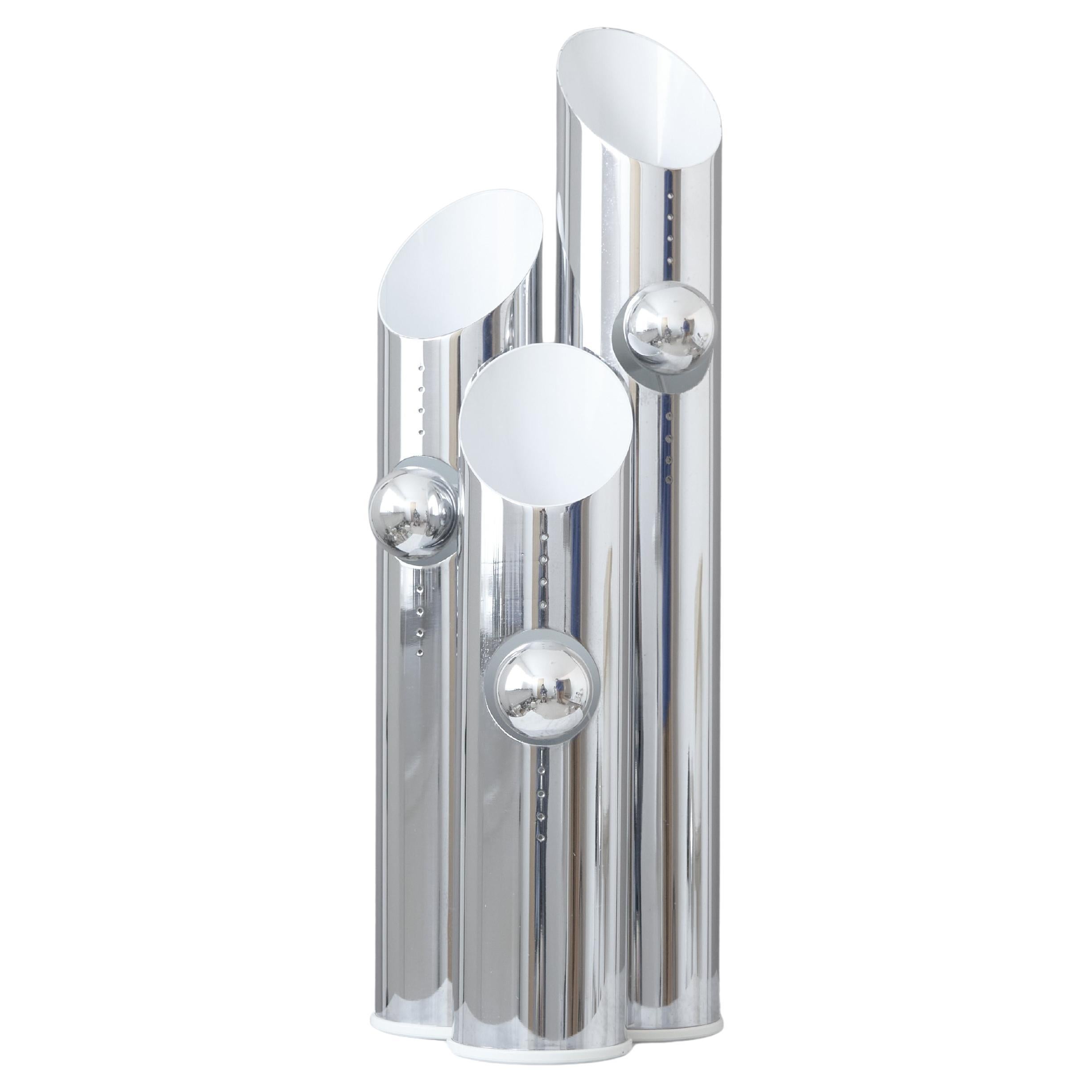 Lampada da tavolo italiana Space and Chrome di Oma Padova, metà secolo, Italia, anni '70