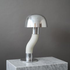Italienische, flexible Aluminium-Tischlampe im Space-Age-Stil aus der Mitte des Jahrhunderts, Italien, 1970er Jahre