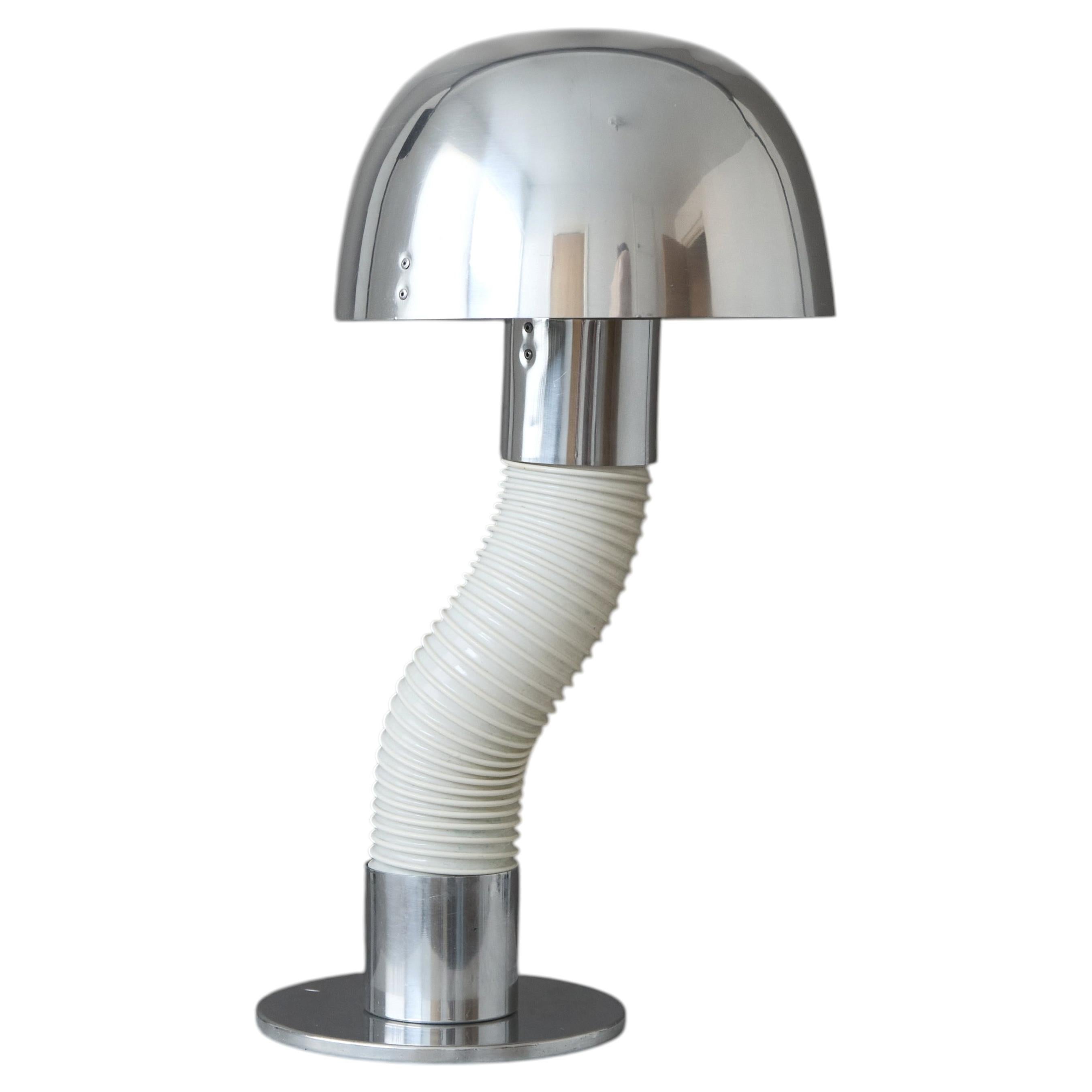 Mid-century Space Age Italian Flexible Aluminium Table Lamp, Italy, 1970s